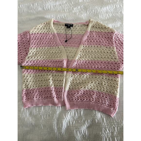 PrettyLittleThing Colorblock Pink & Creme Cardigan Size XXL - Picture 5 of 6